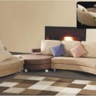 Sectional Sleeper ESF-315 Beige and Brown Fabric Upholstery Modern