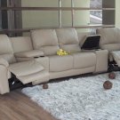 Leather Sectional Sofa Set Promenade Taupe Recliner Media