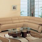 Leather Sectional 2033 in Cappuccino