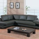 Leather Sectional 729 in Dark Brown