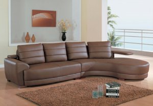 Sectional Brown Leather '717' Leather