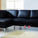 Sectional Spence Black Leather