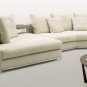 Sectional Sofa Island in White Fabric