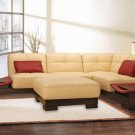 Sectional Lamar Italian Leather With Ottoman