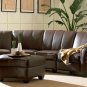 Sectional Coaster Living Room in Brown Leather Finish