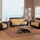 Sofa Sets Microfiber Three-Piece with Two-toned Color Finish