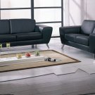 Sofa 3pc Set Julie Contemporary in Black or White Leather