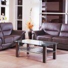 Contemporary 3pc Set (Sofa, Loveseat & Chair) Sienna Brown or Black Leather
