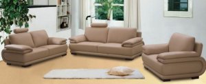 Leather 3pc Sofa Set (Sofa, Loveseat and Chair) Rhythm Premium Italian