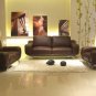 Leather Sofa Set Sway Brown 3pc (Sofa, Loveseat and Chair)