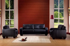 Leather Set Dolan 2pc Sofa & Loveseat