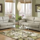 Living Room Sofa & Loveseat u498 in Sage Microfiber