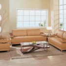 Leather 3pc Set Exquisite Tan Leather '759' Two Color Options