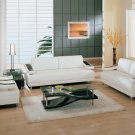 Leather 3pc Set '759' with Two Color Options Exquisite White Leather