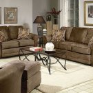 Sofa Set Margaret Brown Microfiber 2pc (Sofa, Loveseat)