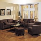 Sofa 2pc Set Park Place In Brown Velvet