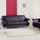 Black Leather Sofa & Loveseat 559