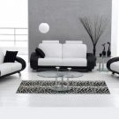 Sofa 3pc Set White & Black