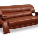 Leather Sofa 2033 Exquisite Curvy Wood and Burgundy