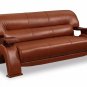 Leather Sofa 2033 Exquisite Curvy Wood and Burgundy