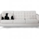 Leather sofa F-08  is available in black, brown, white colors.