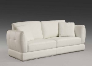 leather Sofa Nord White