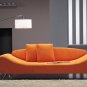 Sofa with Unique Shape Modern Orange Harmony