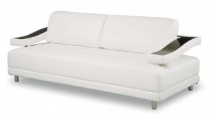 Leather '759' Sofa Luxurious White with Two Color Options