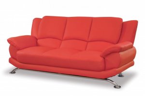 Leather Sofa 9908 Rogers Red