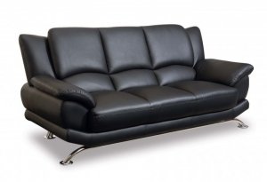 Leather Sofa 9908 Rogers Black