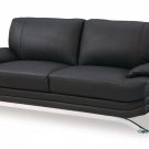 Leather Sofa 9250 in Black