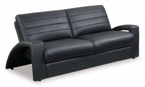 Leather '770' Sofa Modern Black