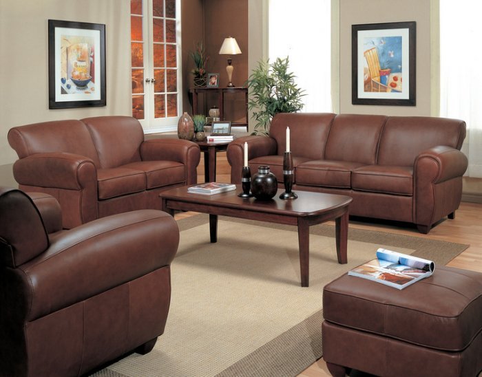 Leather Sofa & Love Seat Monterey 2pc Set
