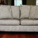 Love Seat Contemporary Simena in Brown Fabric