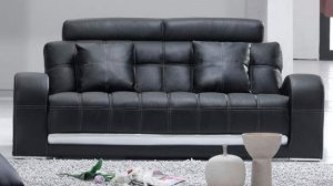 Leather Sofa 7030 Black