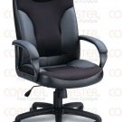 Home Office Desk Chair Leather Mesh Executive Black