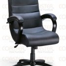 Office Chair Black Leather High Back Casters Gas Lift