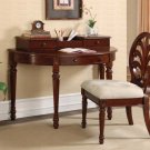 Writing Desk Set 2 Piece in Deep Brown Cherry Finish