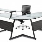 Corner Desk Acero Modern in Glossy Black