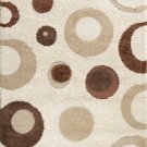 Rugs S4018 Super Shaggy Cream/Brown 7' x 11'