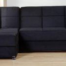 Sectional Sofa Bed Elegant Black Microfiber !SUPER SALE!