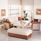 (Sectional Sofa Bed , Chair & Ottoman ) 3pc Set Vision Available in Brown or Beige/Brown Microfiber