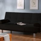 Sofa Bed Aruba Black Microfiber