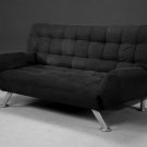 Sofa Bed S01 In Black Microfiber