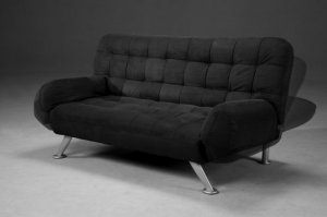 Sofa Bed S01 In Black Microfiber