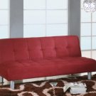 Sofa Bed Jason Burgandy Microfiber