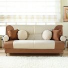 Sofa Bed Best in Beiege/Brown Microfiber