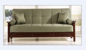 Sofa Bed Vera Mission Style Sage Microfiber