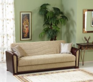 Sofa Bed Alfa Silver Brown