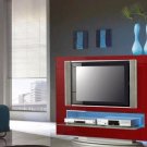 Tv Stand Media 85 in silver/red